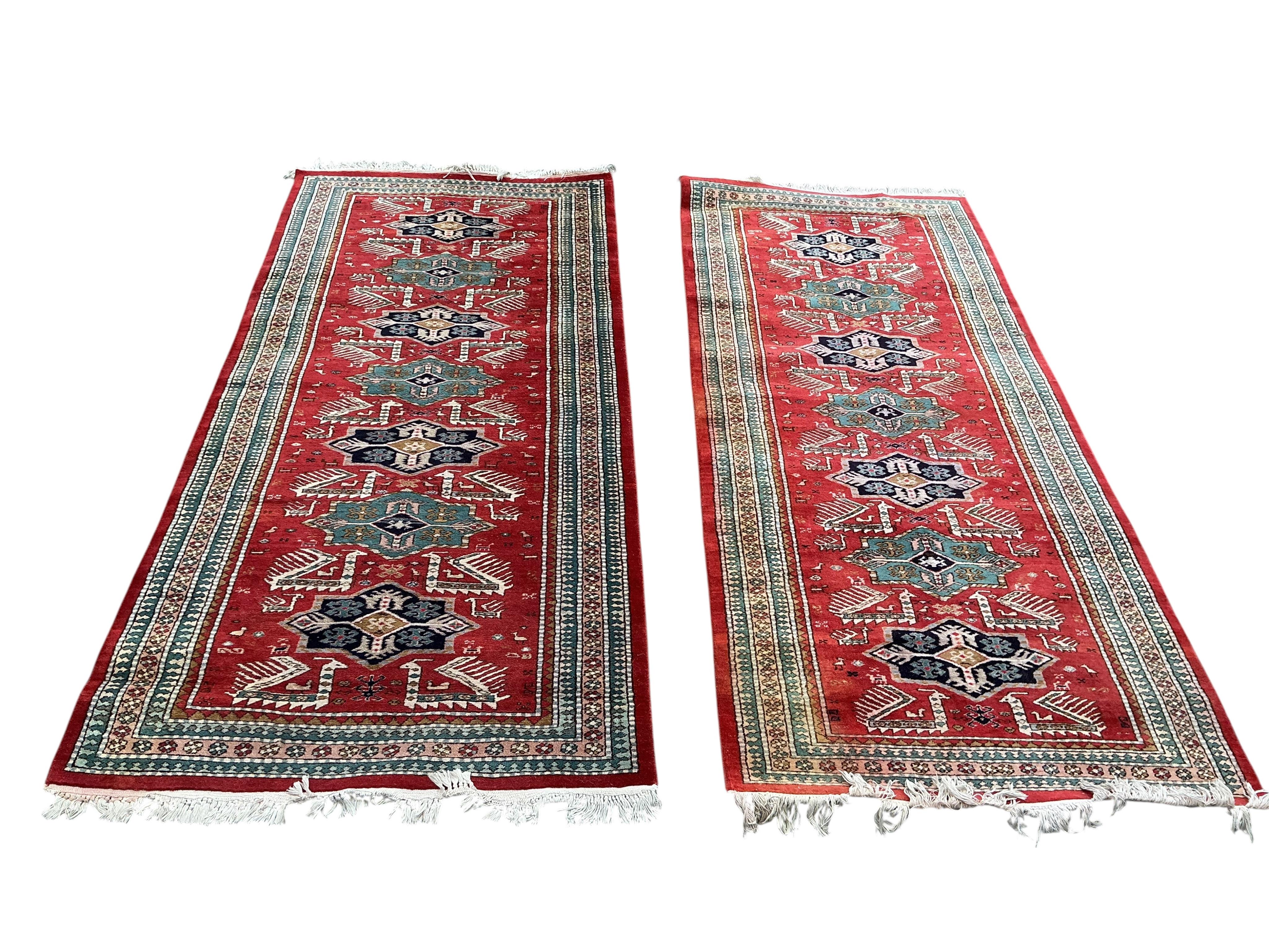 A pair of modern Persian runners, 235 x 103cm